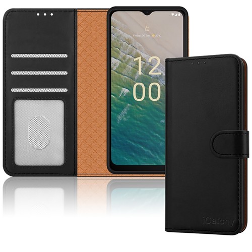 Nokia c32 case leather wallet - c32,