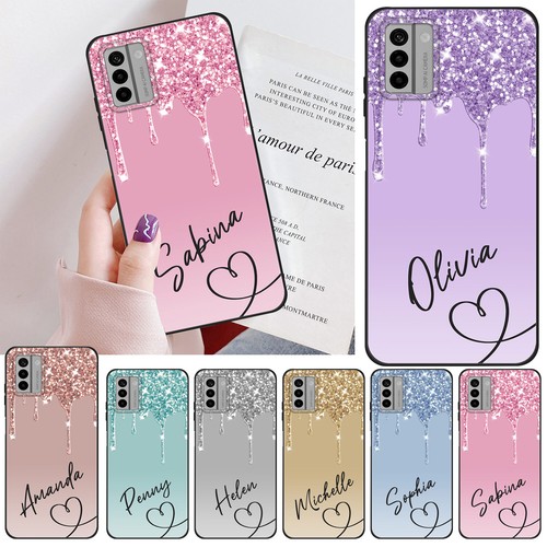 Glitter personalised phone - glitter,