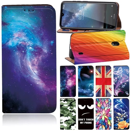 Printed leather wallet - printed, pu