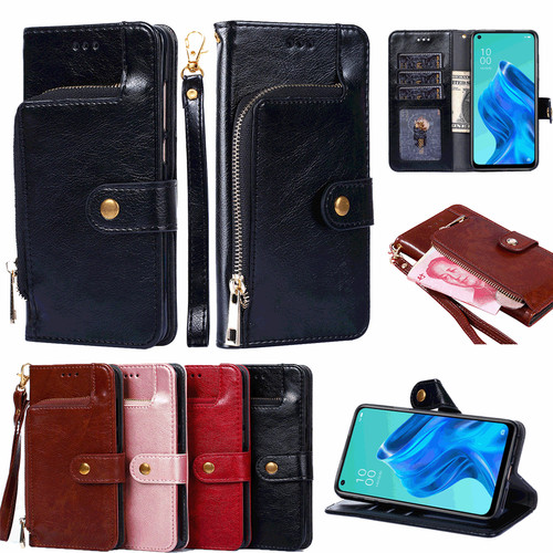 Flip zipper leather wallet - zipper,